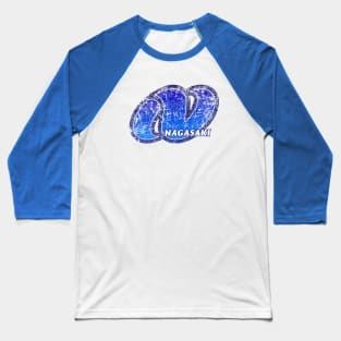 Nagasaki Prefecture Japanese Symbol Distressed Baseball T-Shirt